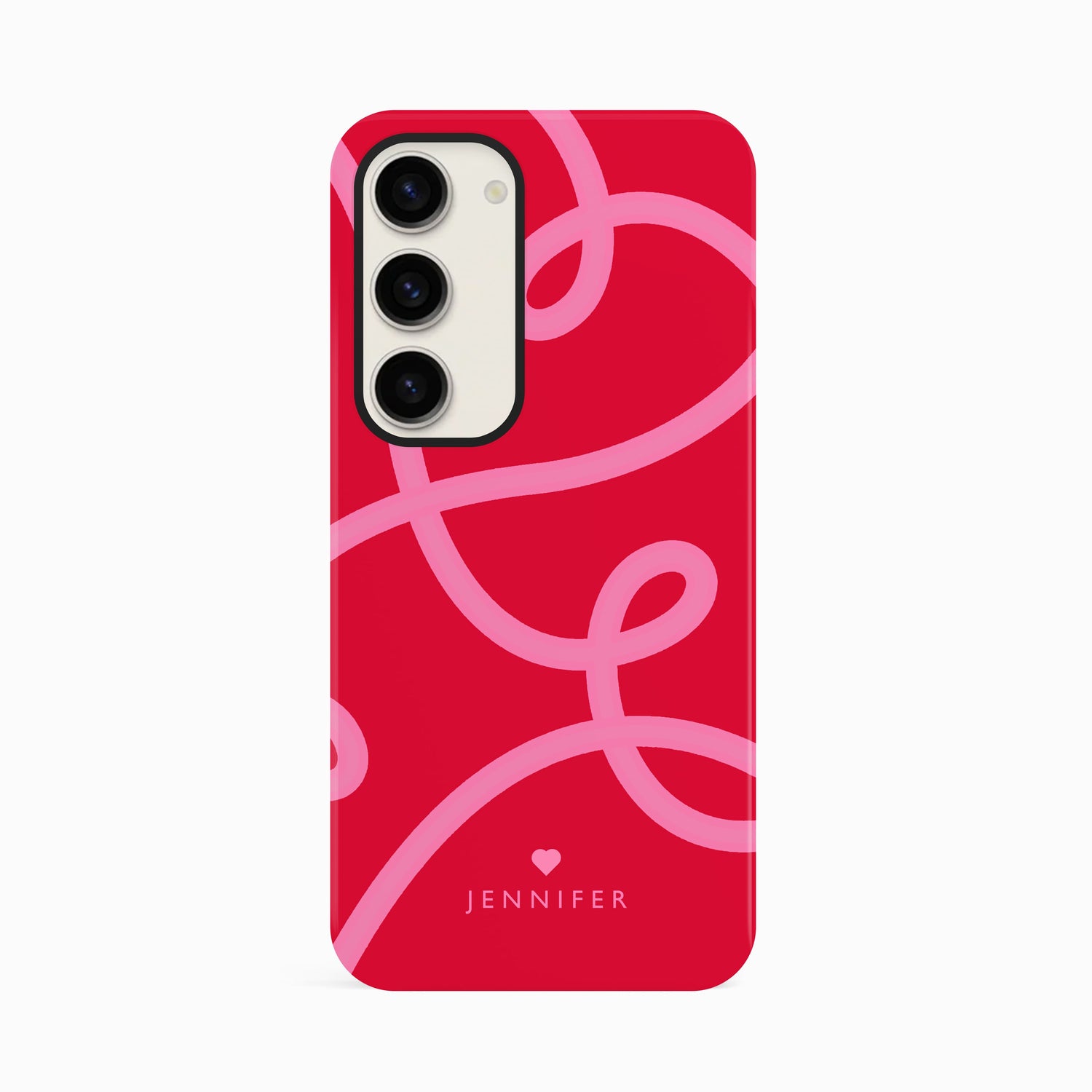 Personalised Red Pink Abstract Lines Case Phone Case