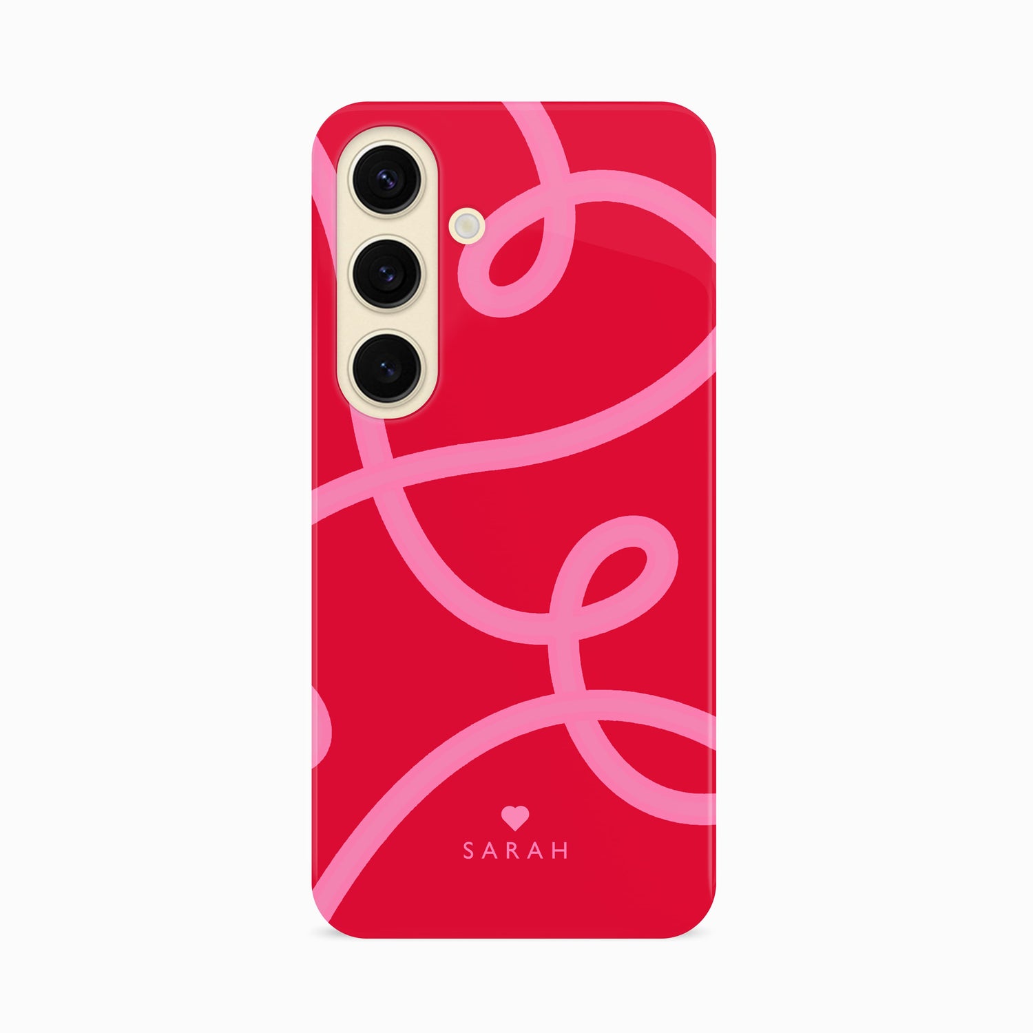 Personalised Red Pink Abstract Lines Case Phone Case