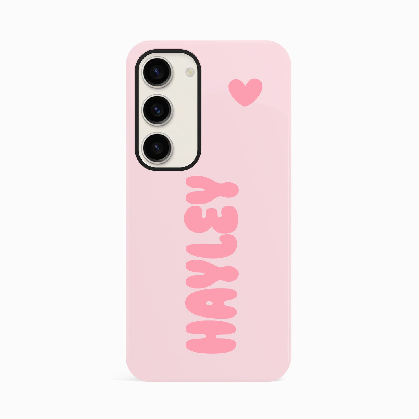 Baby Pink Personalised Bubble Name Case Samsung Galaxy S23 Phone Case