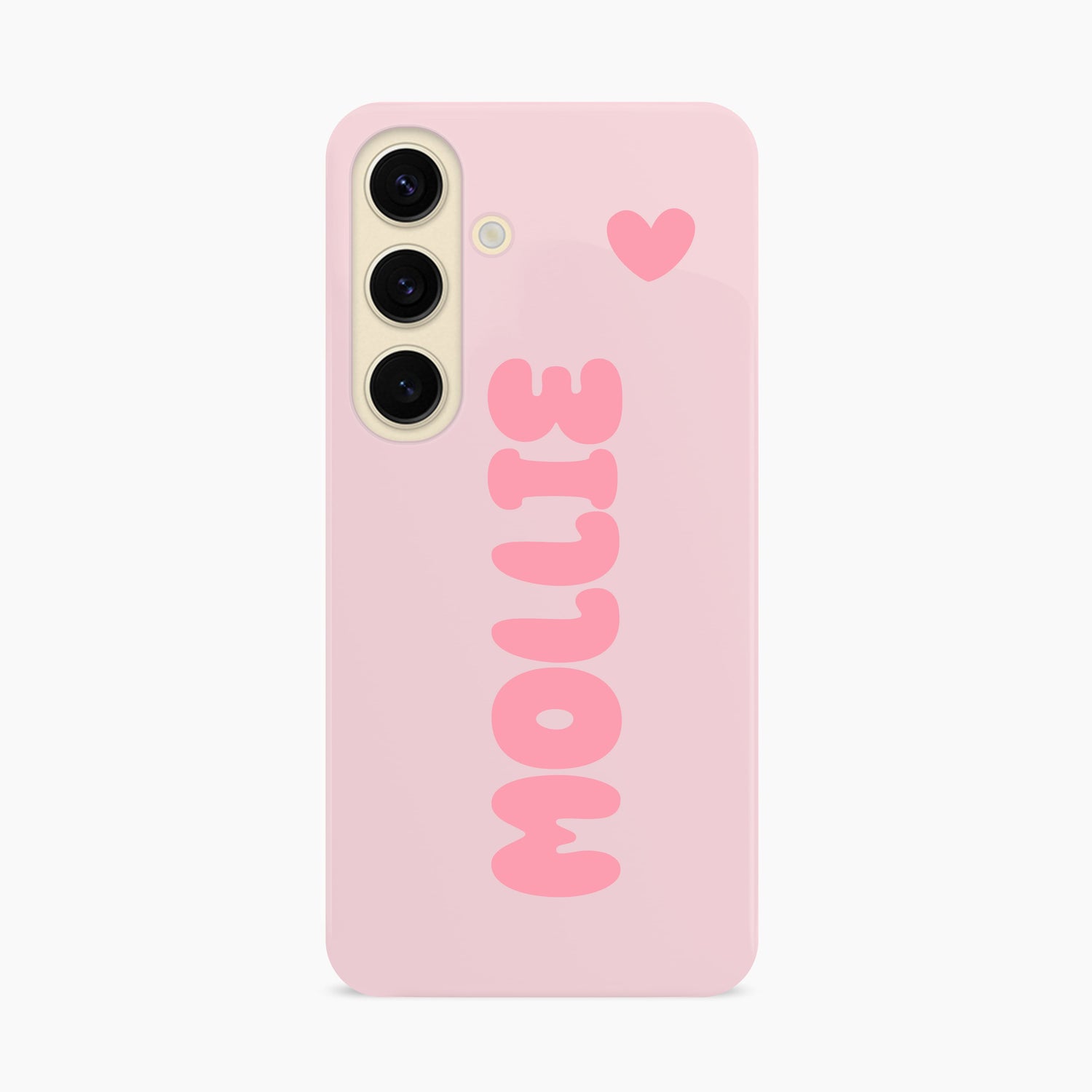 Baby Pink Personalised Bubble Name Case Samsung Galaxy S24 Phone Case