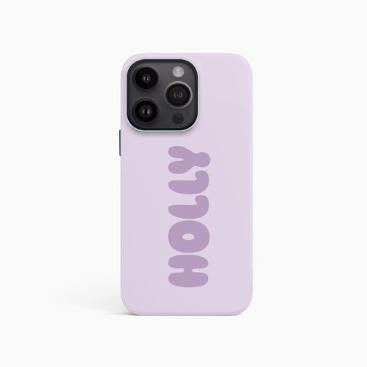 Purple Personalised Bubble Name Phone Case iPhone 15 Phone Case