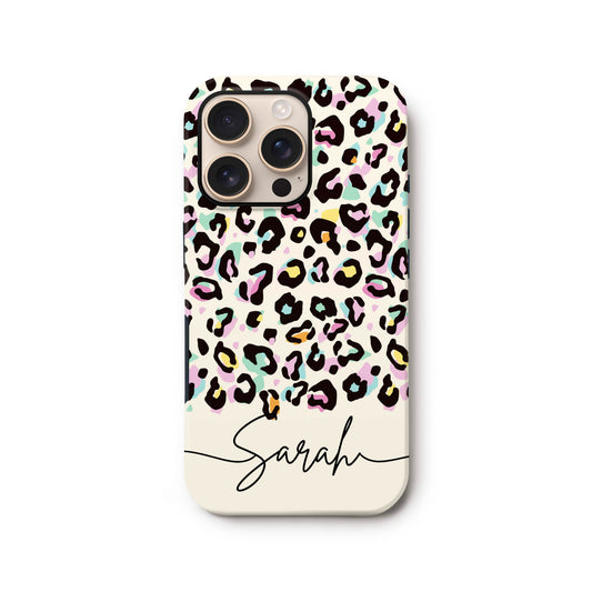 Custom Rainbow Spot Leopard Print Case