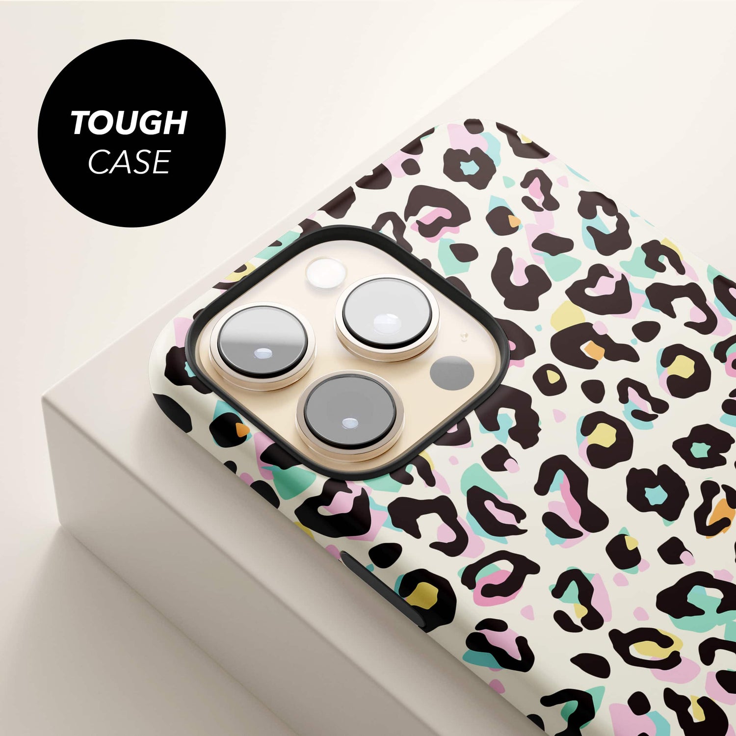 Personalised Rainbow Spots Leopard Print Case Phone Case
