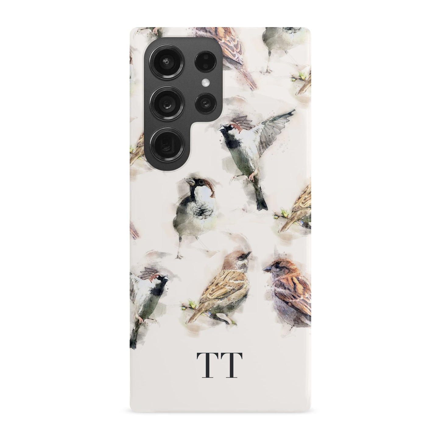 Sparrow Art Pattern Personalised Case Samsung Galaxy S23 Ultra Phone Case