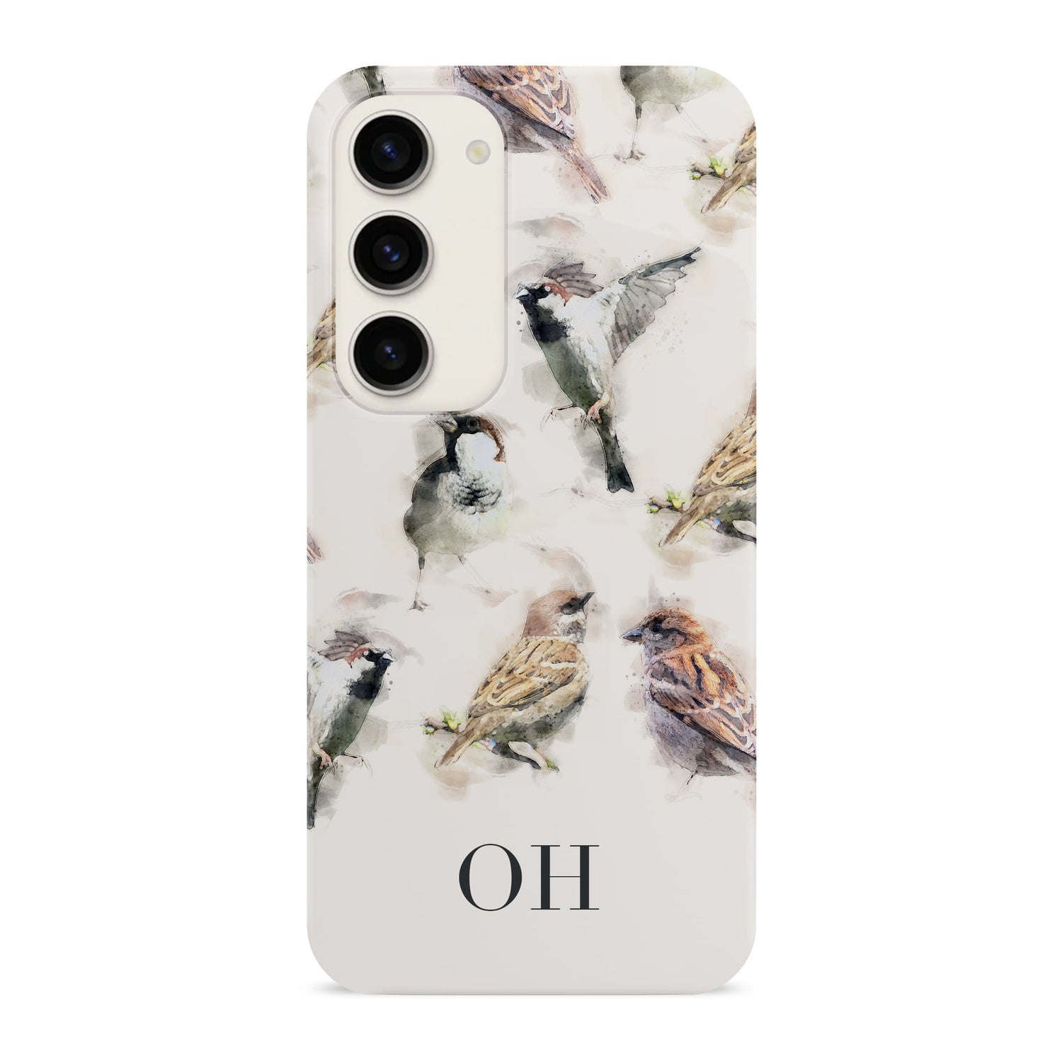 Sparrow Art Pattern Personalised Case Samsung Galaxy S23 Phone Case