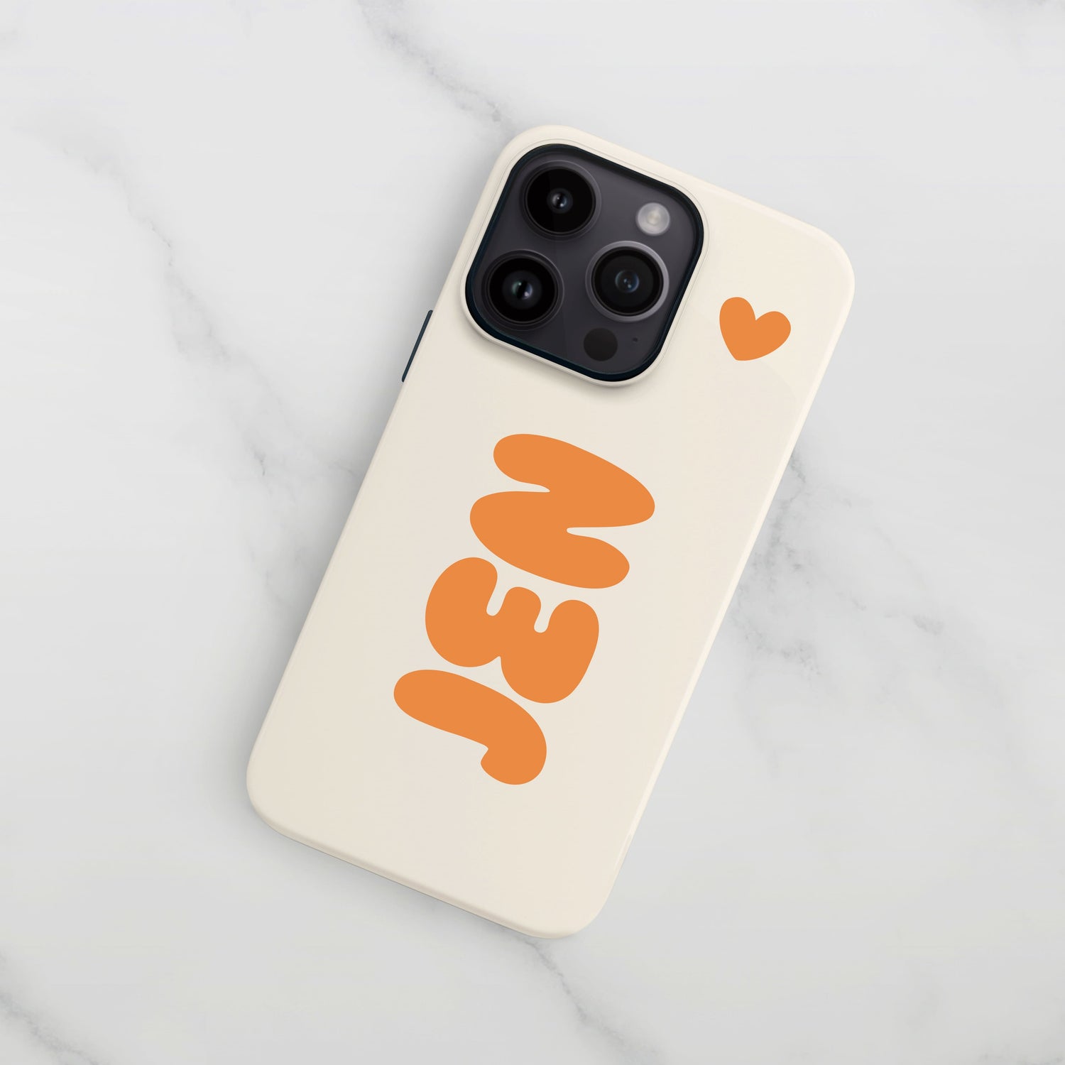 Personalised Orange Bubble Name Phone Case  Phone Case