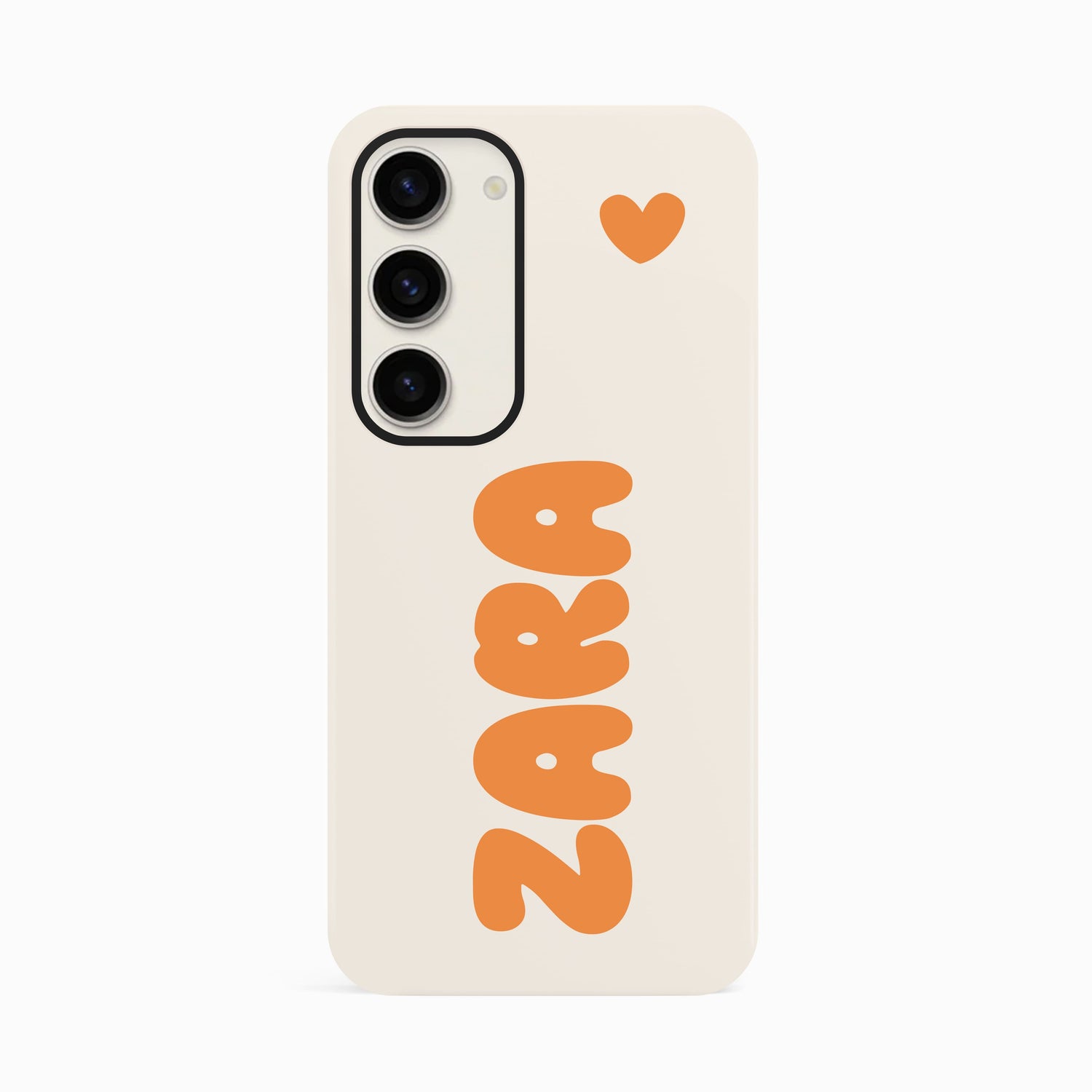 Personalised Orange Bubble Name Phone Case Samsung Galaxy S23 Phone Case