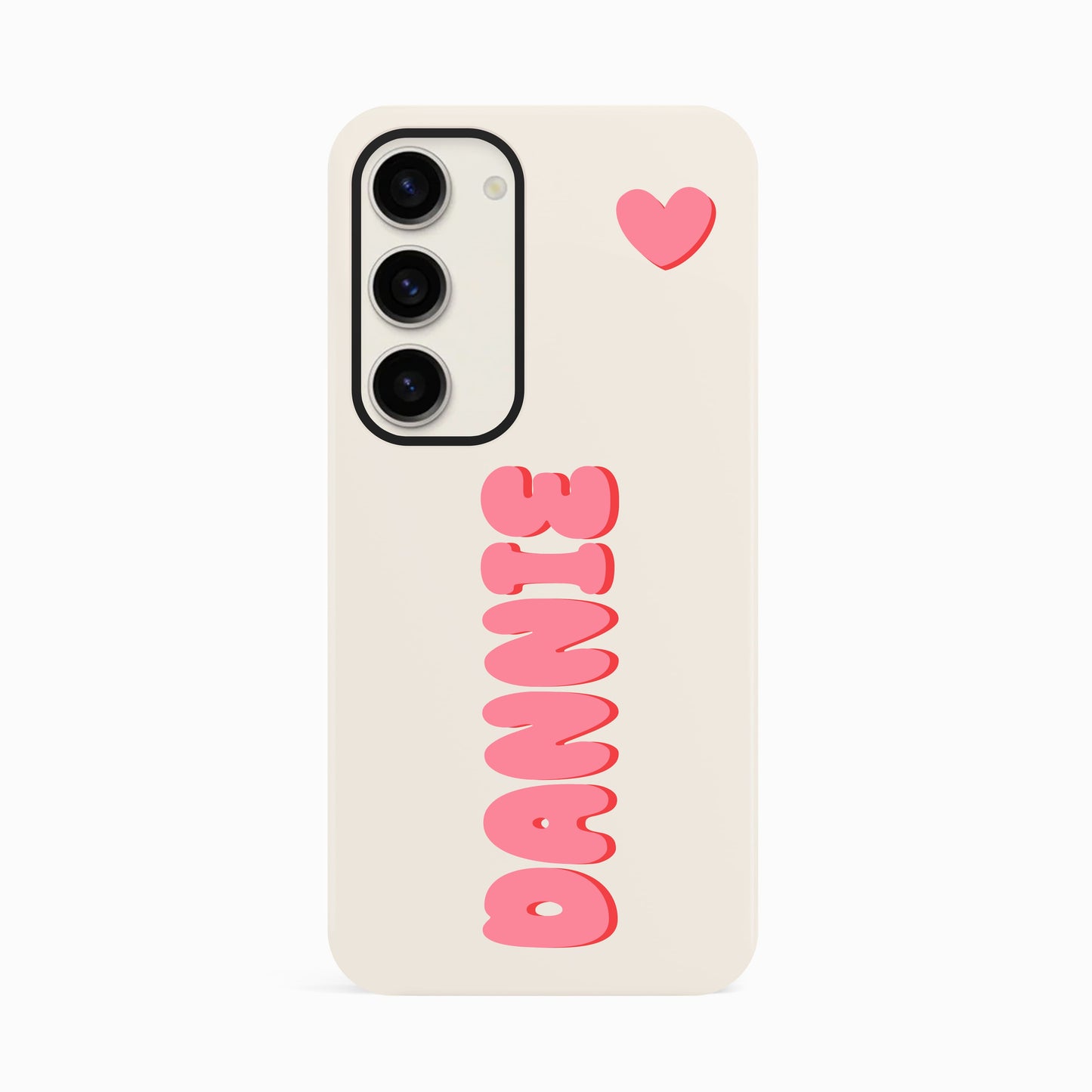 Personalised Pink Red Bubble Name Case Samsung Galaxy S23 Phone Case