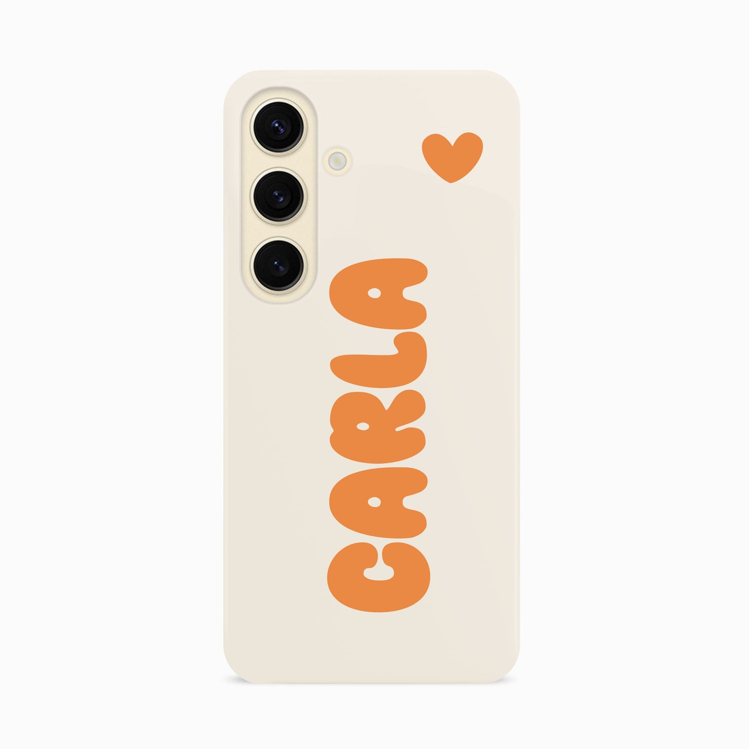 Personalised Orange Bubble Name Phone Case Samsung Galaxy S24 Phone Case