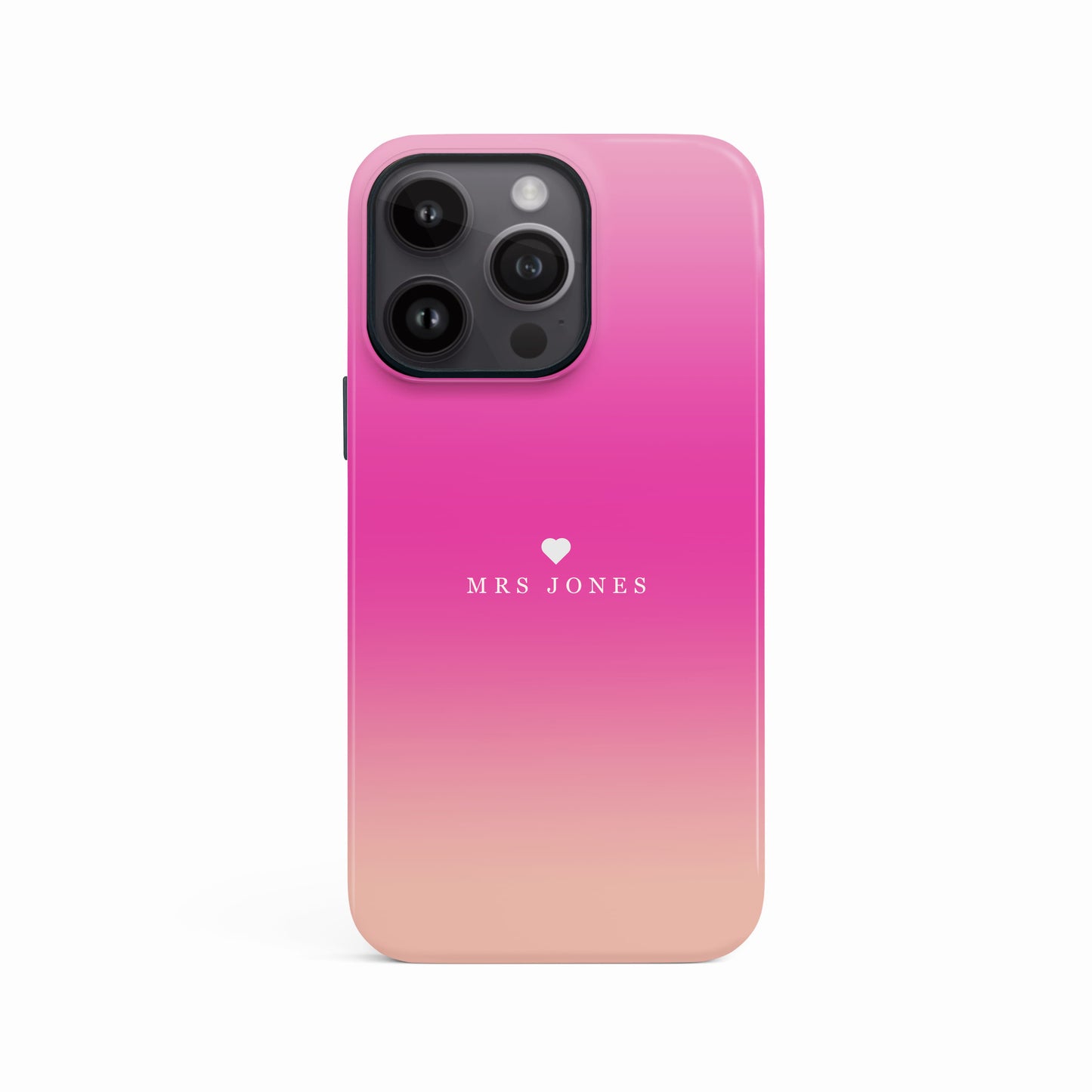 Personalised Pink Ombré Phone Case iPhone 16 Pro Phone Case