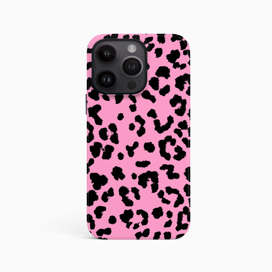 Classic Pink And Black leopard Print Case iPhone 16 Pro Phone Case