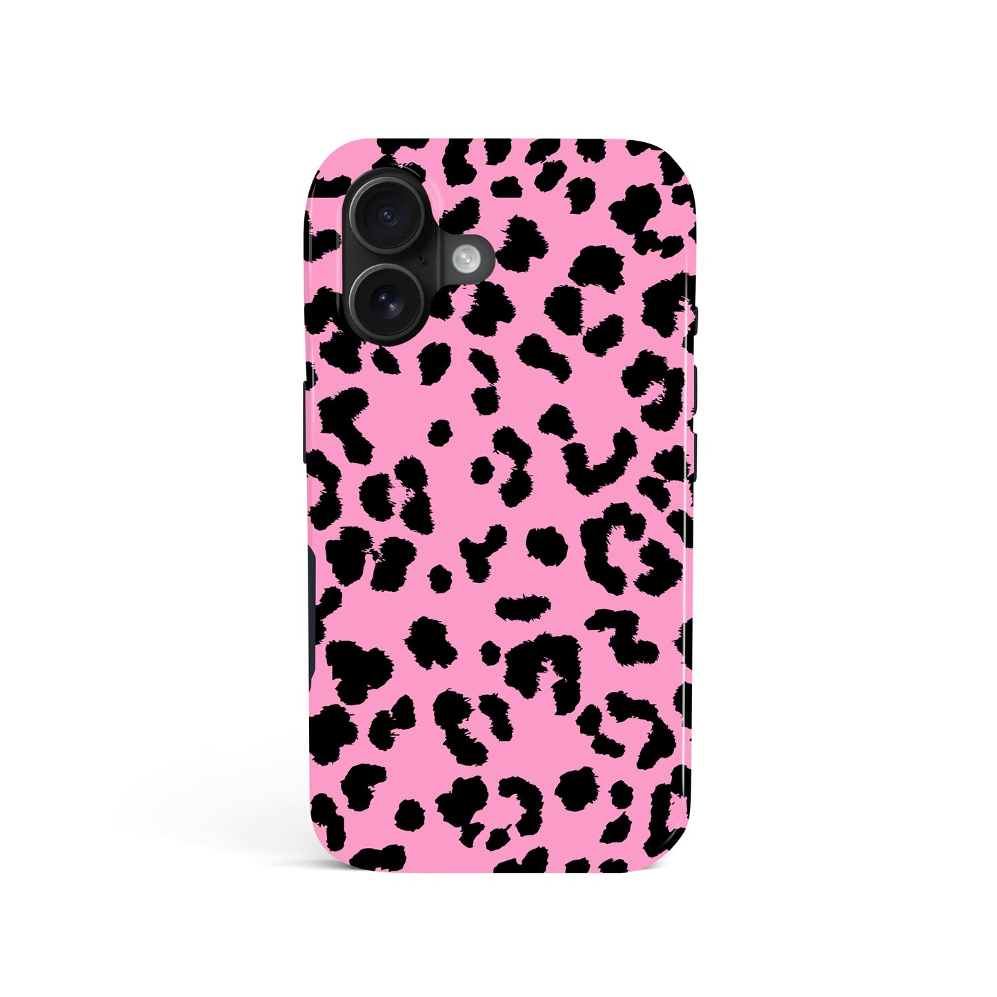 Classic Pink And Black leopard Print Case iPhone 16 Phone Case