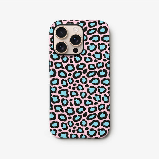 Pink And Blue Leopard Print Case iPhone 16 Phone Case