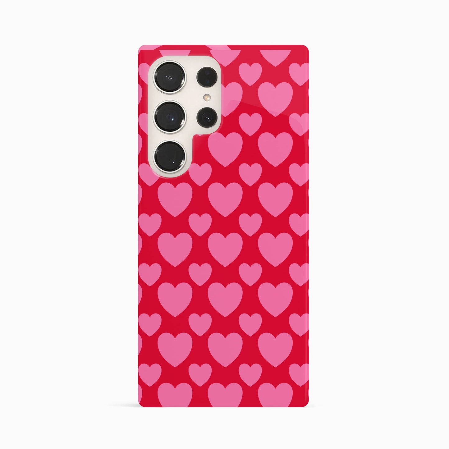 Pink and Red Love Heart Pattern Case Samsung Galaxy S23 Ultra Phone Case