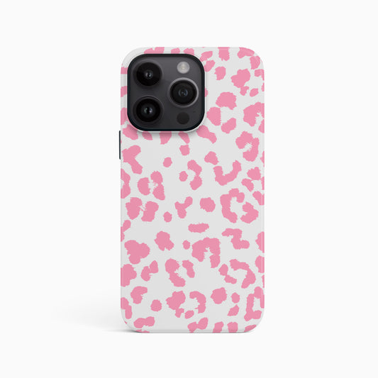 Classic Pink And White leopard Print Case iPhone 16 Pro Phone Case