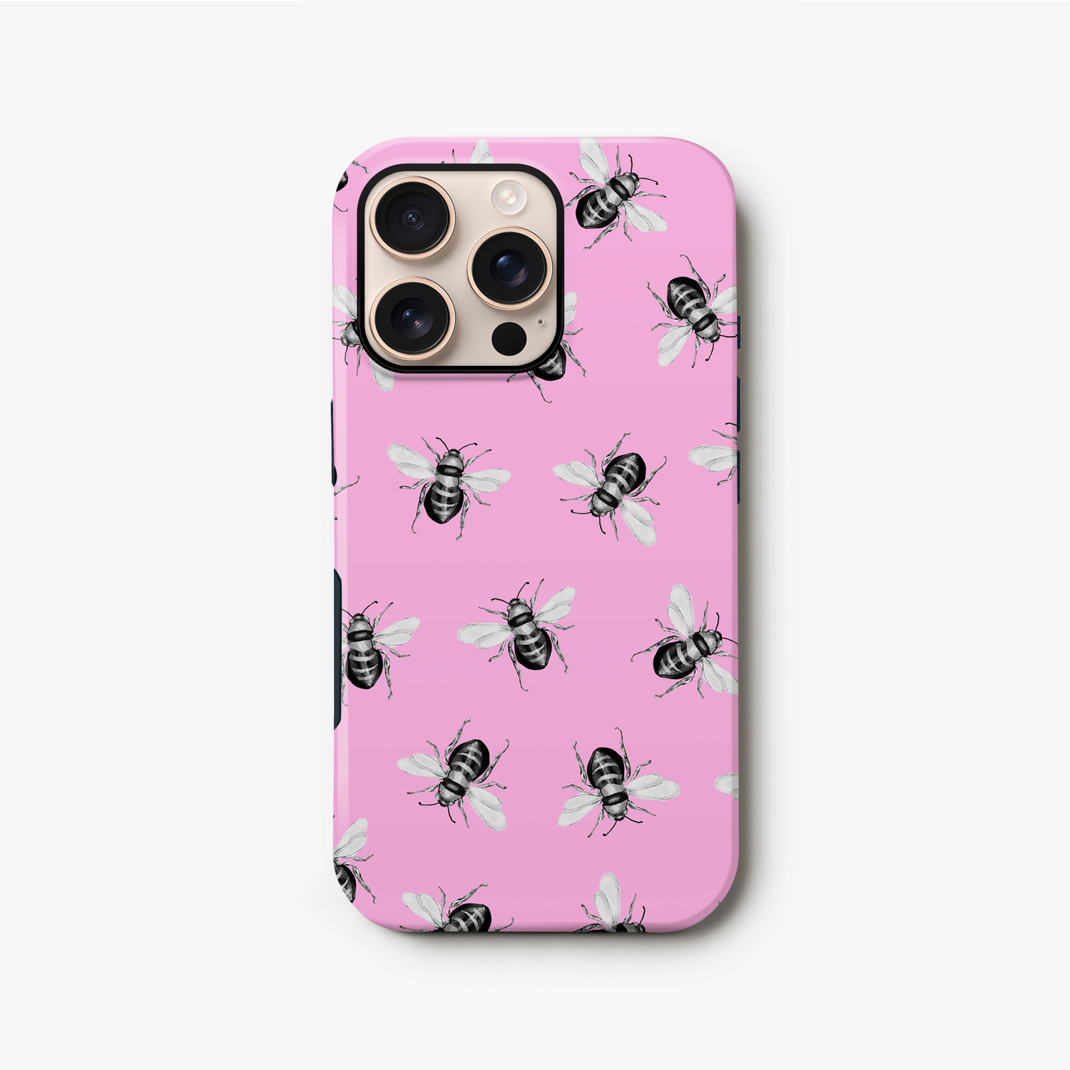 Pink Honey Bee Pattern Case Phone Case