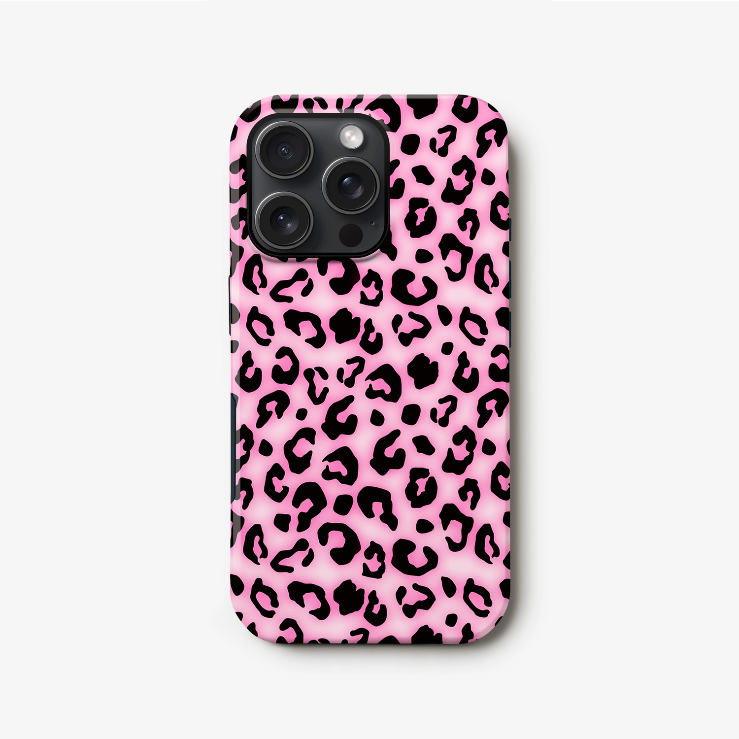 Baby blush pink Leopard Print initials Phone Case iPhone 16 Phone Case