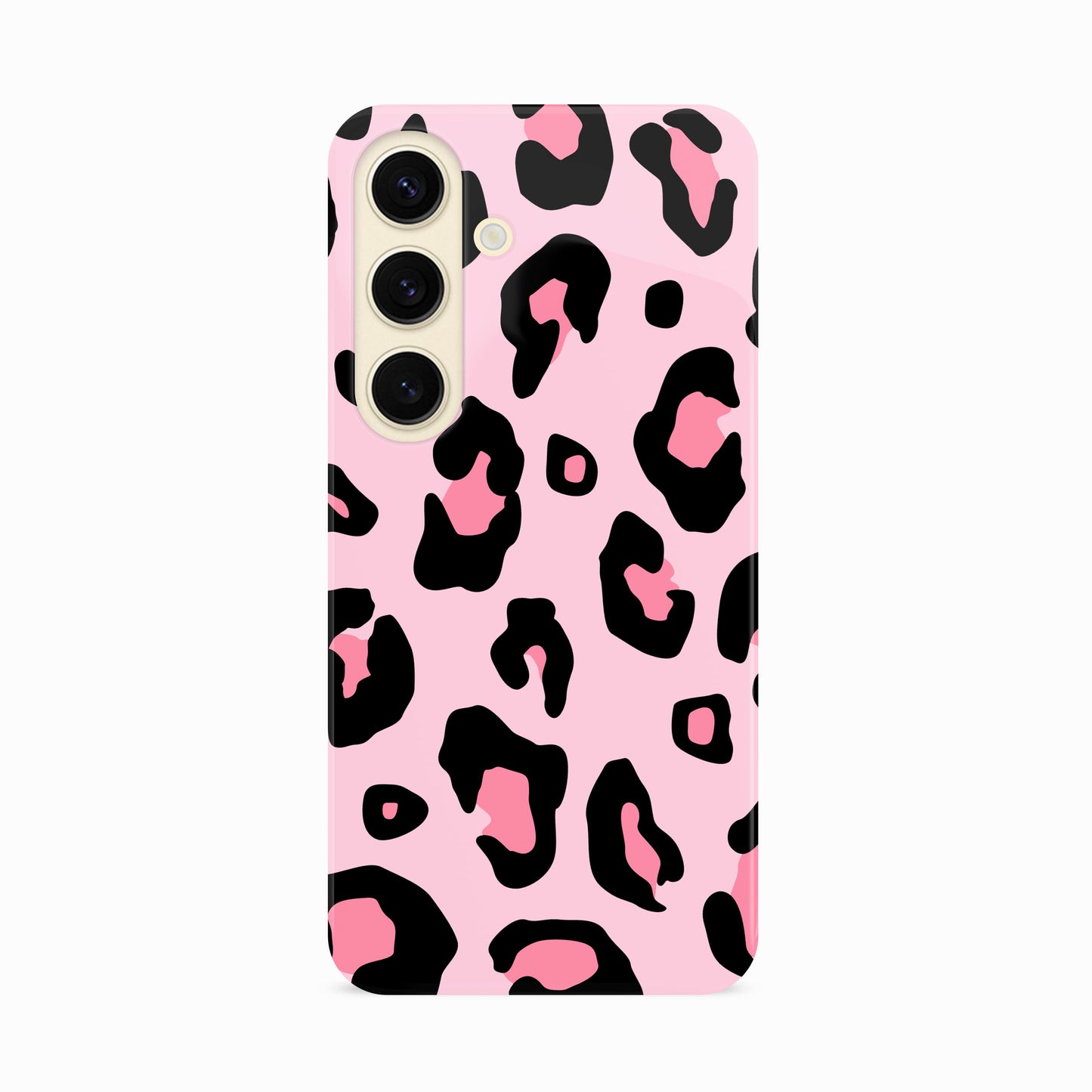 Pink Bubblegum Leopard Print Spots Case Samsung Galaxy S24 Plus Phone Case