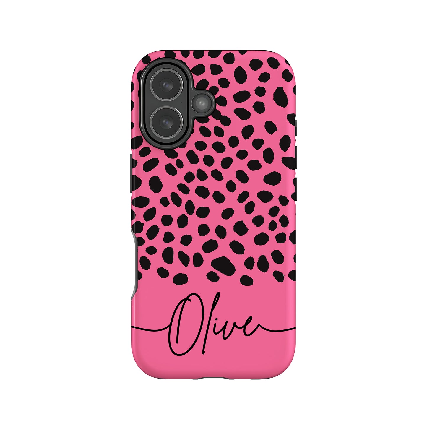 Personalised Pink Cheetah Spot Case