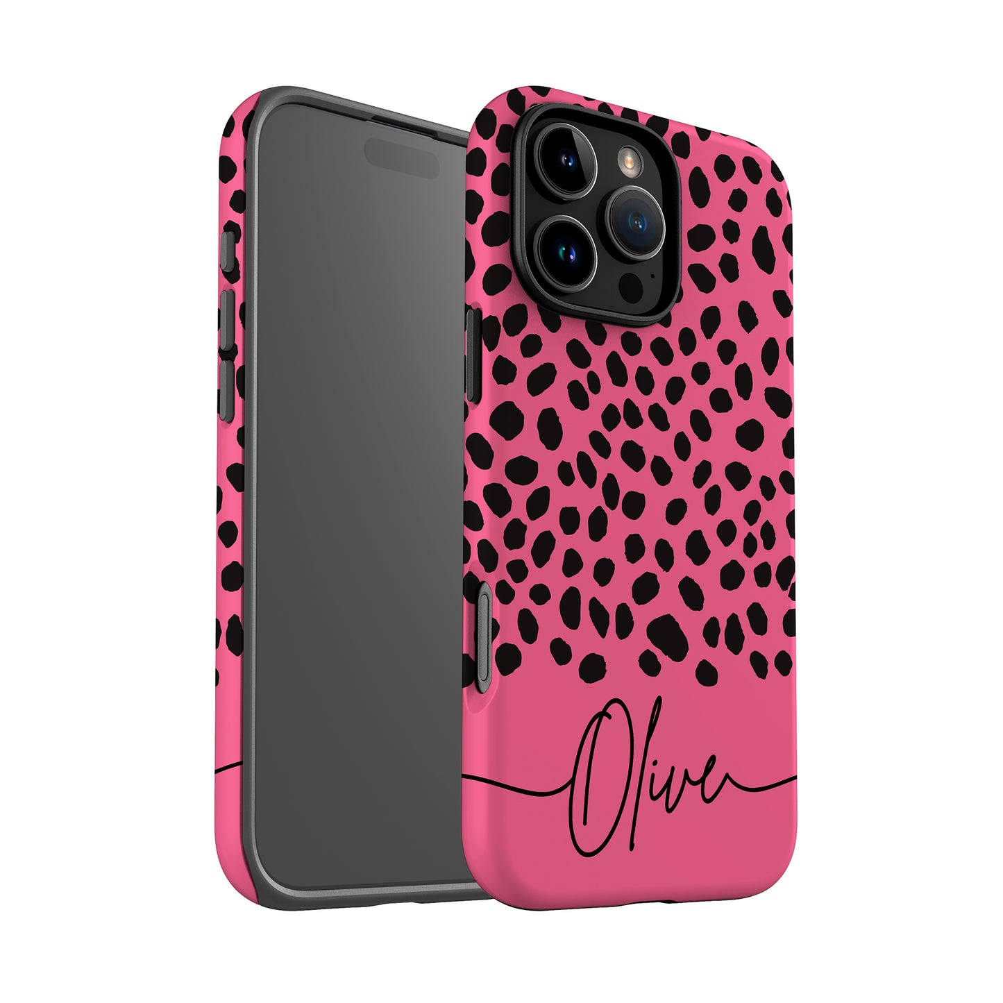 Personalised Pink Cheetah Spot Case