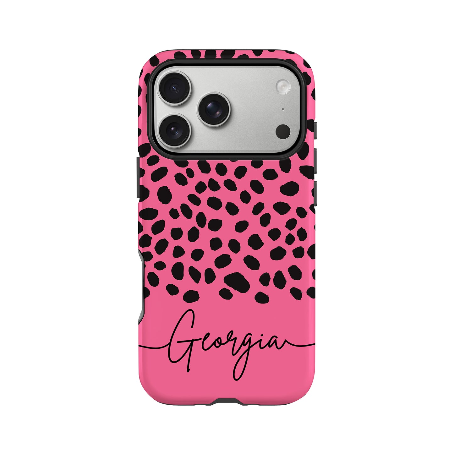Personalised Pink Cheetah Spot Case