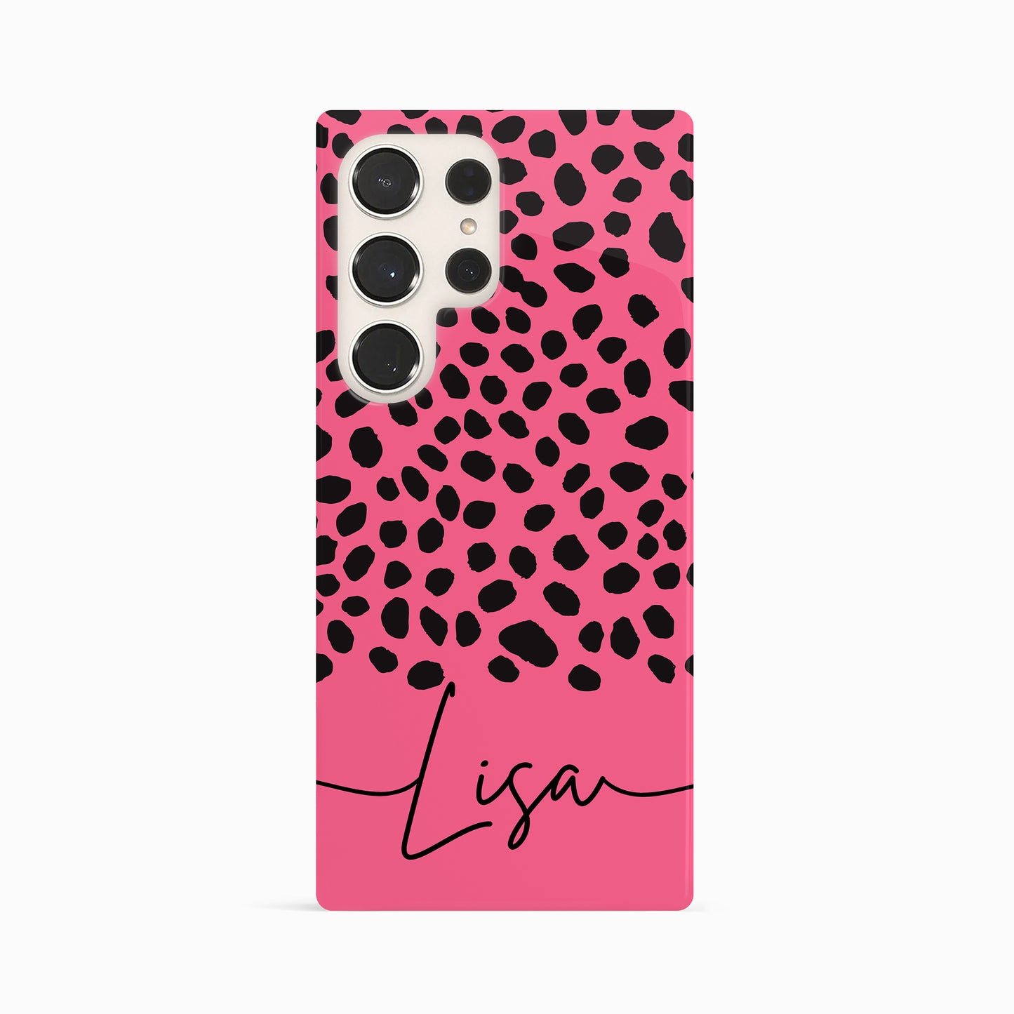 Personalised Pink Cheetah Spot Case