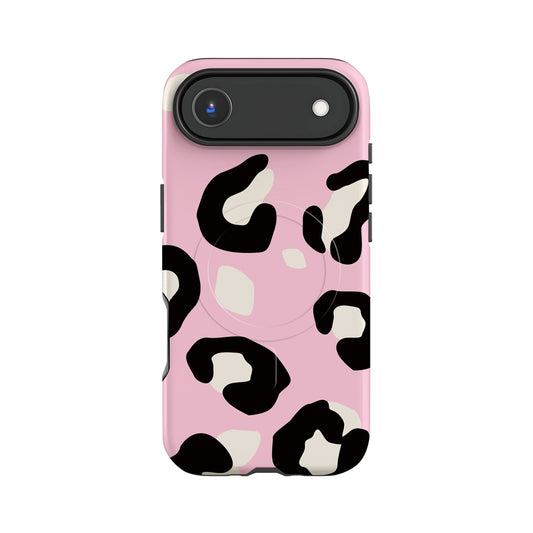 Baby Pink Modern Leopard Print Magsafe Case