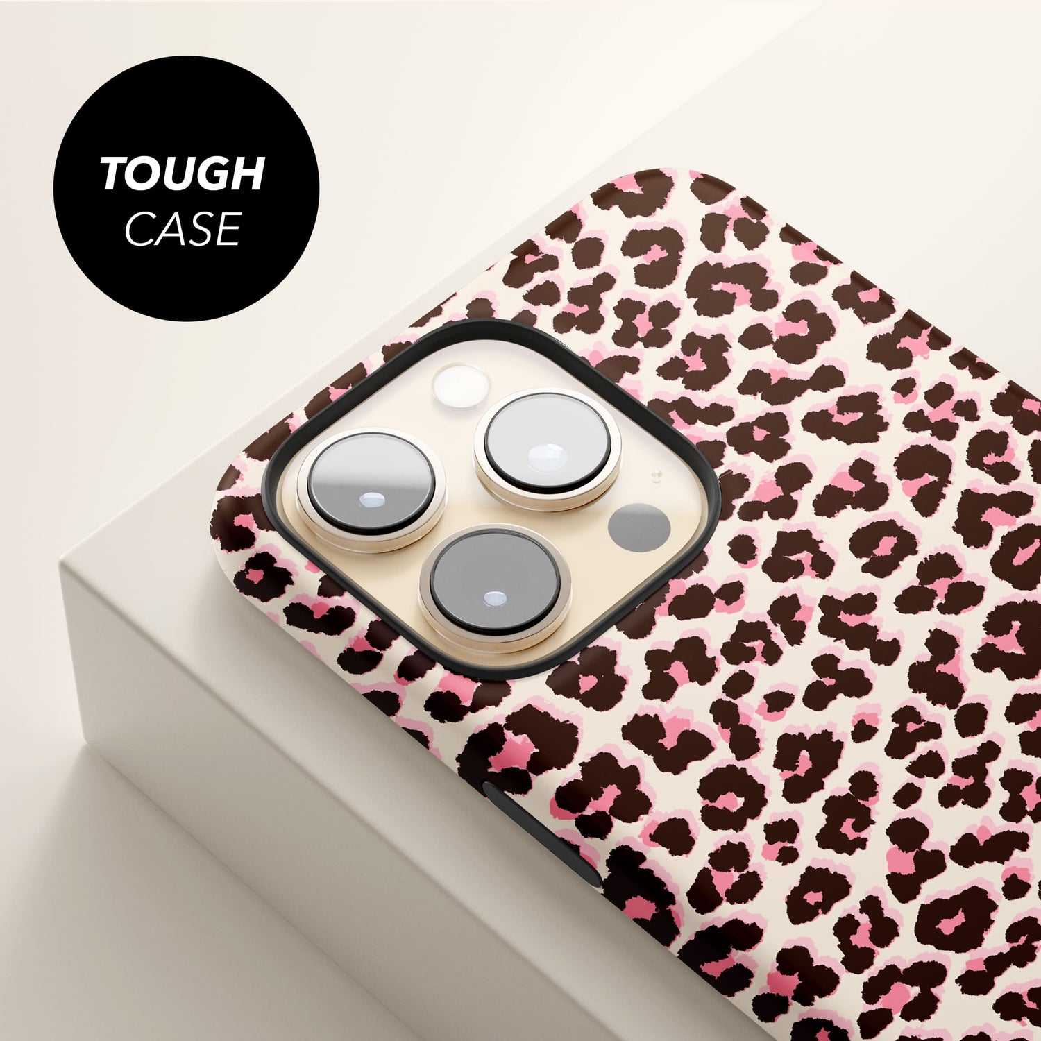 Pink Cream Leopard Print Phone Case  Phone Case