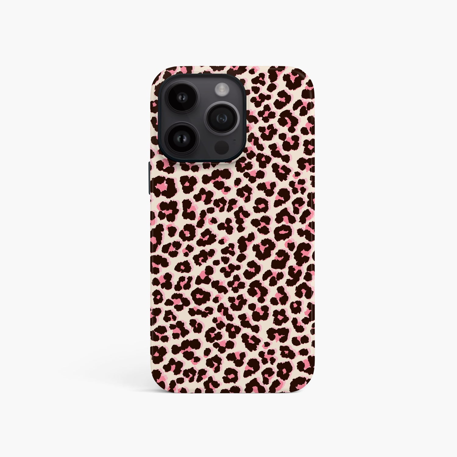 Pink Cream Leopard Print Phone Case iPhone 15 Phone Case