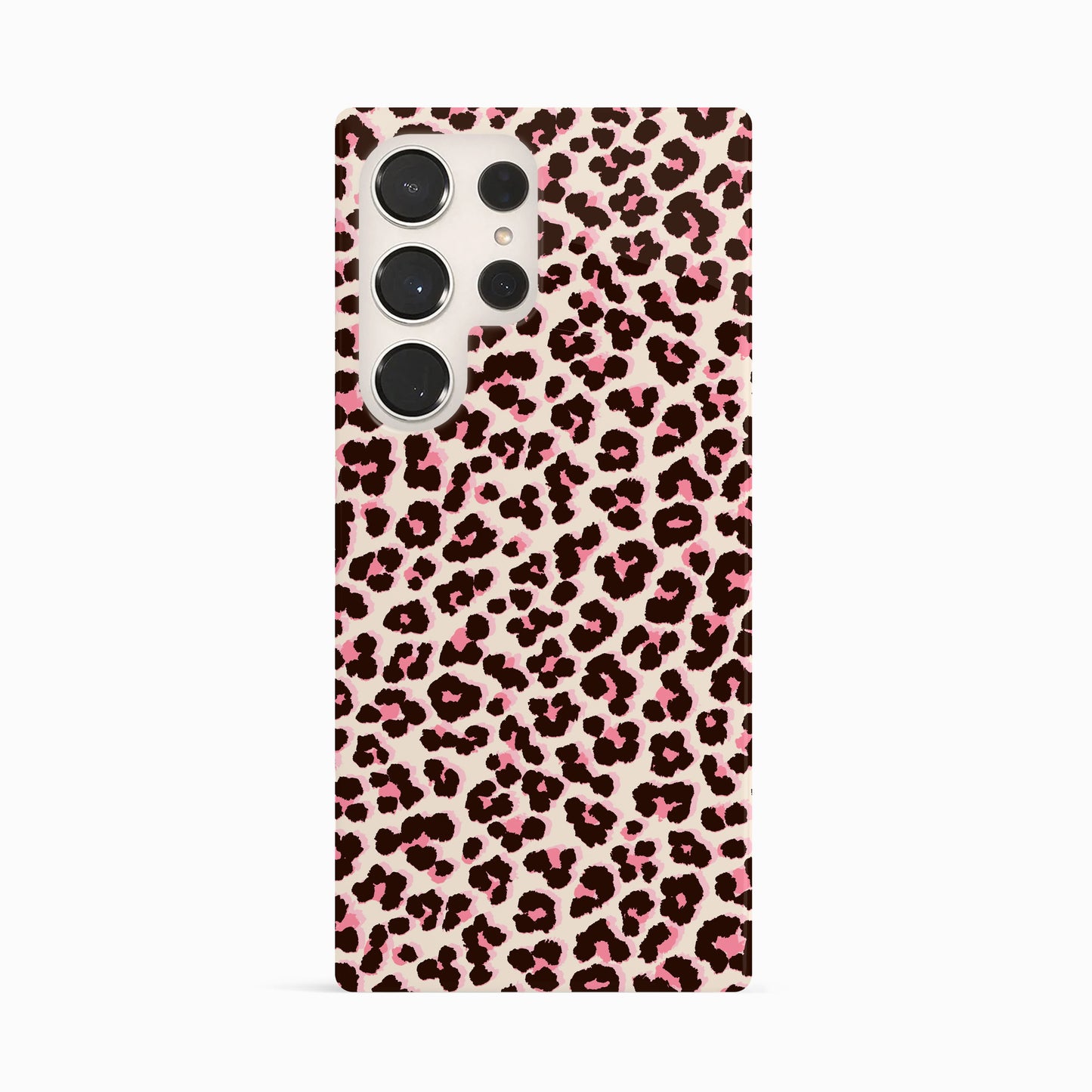 Pink Cream Leopard Print Phone Case Samsung Galaxy S23 Ultra Phone Case