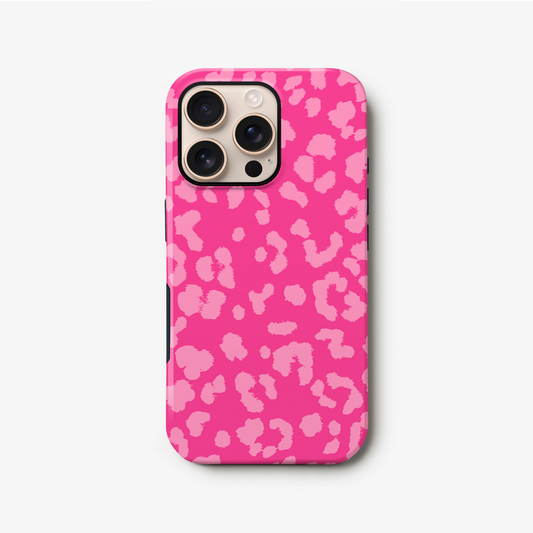 Pink Dreams leopard Print Case iPhone 16 Phone Case