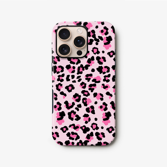 Pink Micro Leopard Print Pattern Case iPhone 16 Phone Case