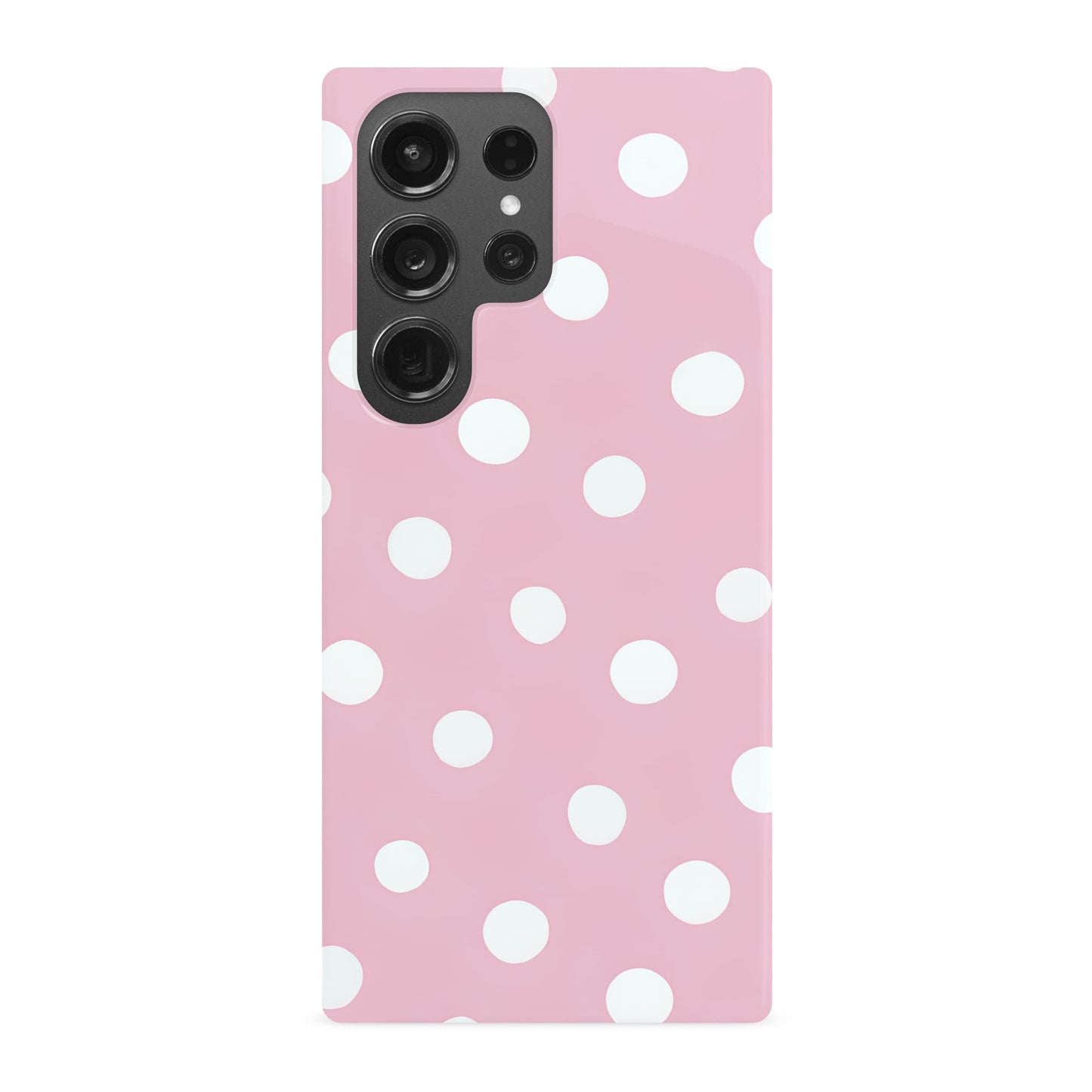 Baby Pink Polka Dot Case Samsung Galaxy S23 Ultra Phone Case