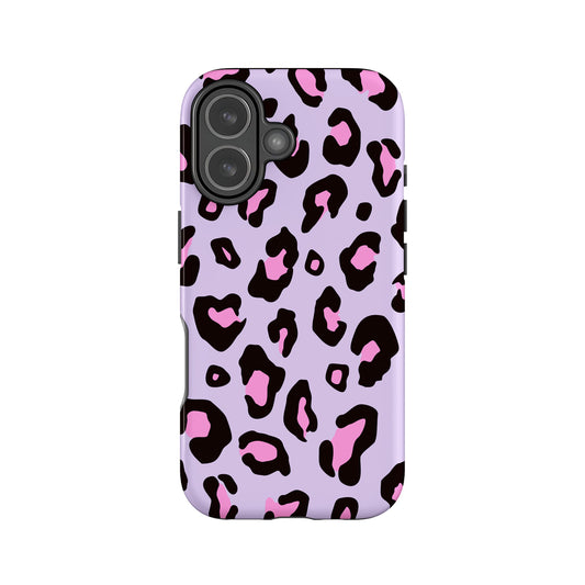 Purple Pink Candy Leopard Print Case iPhone 16 Phone Case