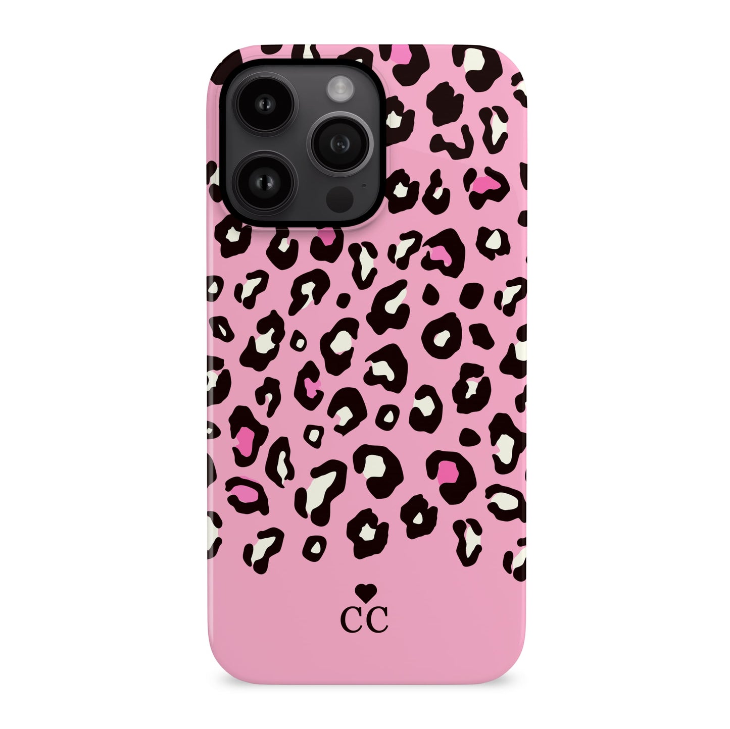 Pink Heart Personalised Leopard Print Case  Phone Case