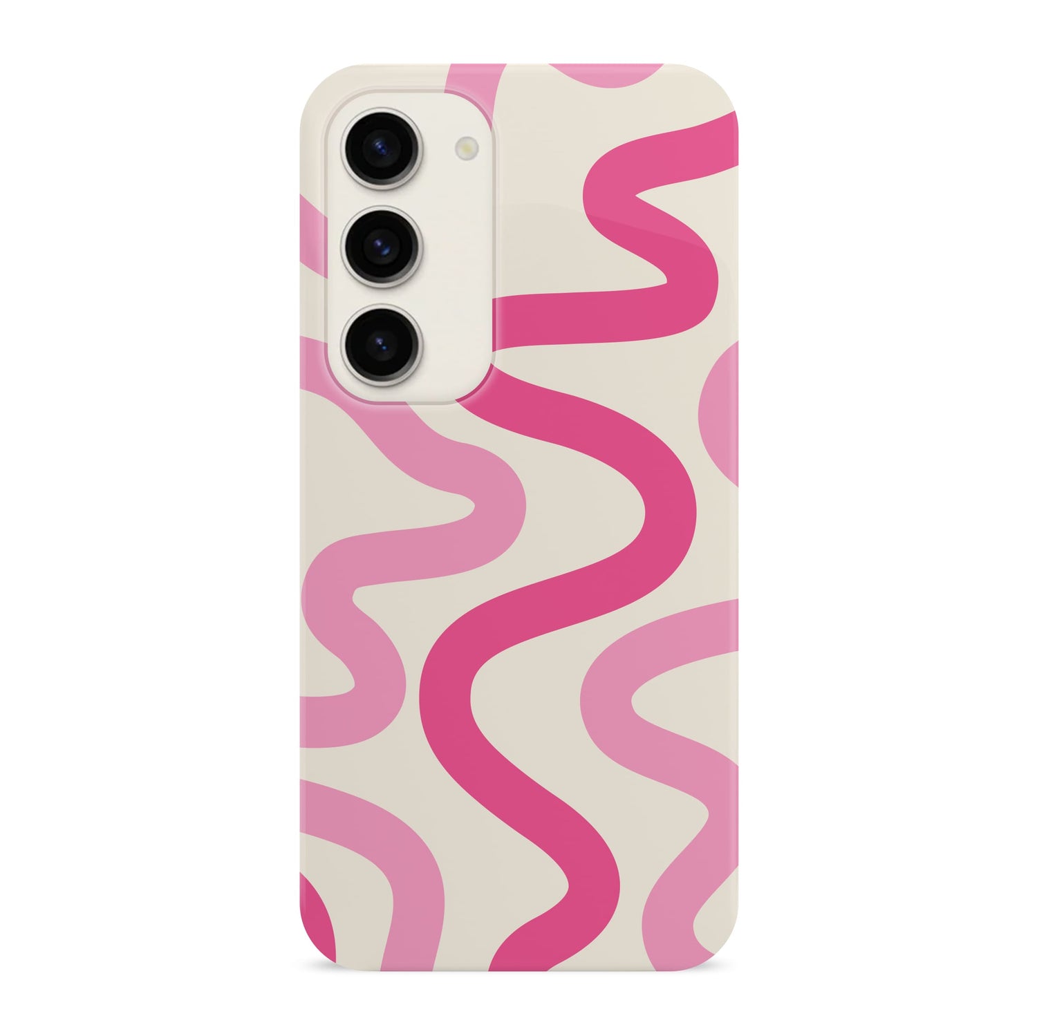 Pink Swirl Abstract Wavy Pattern Print Case Samsung Galaxy S23 Phone Case