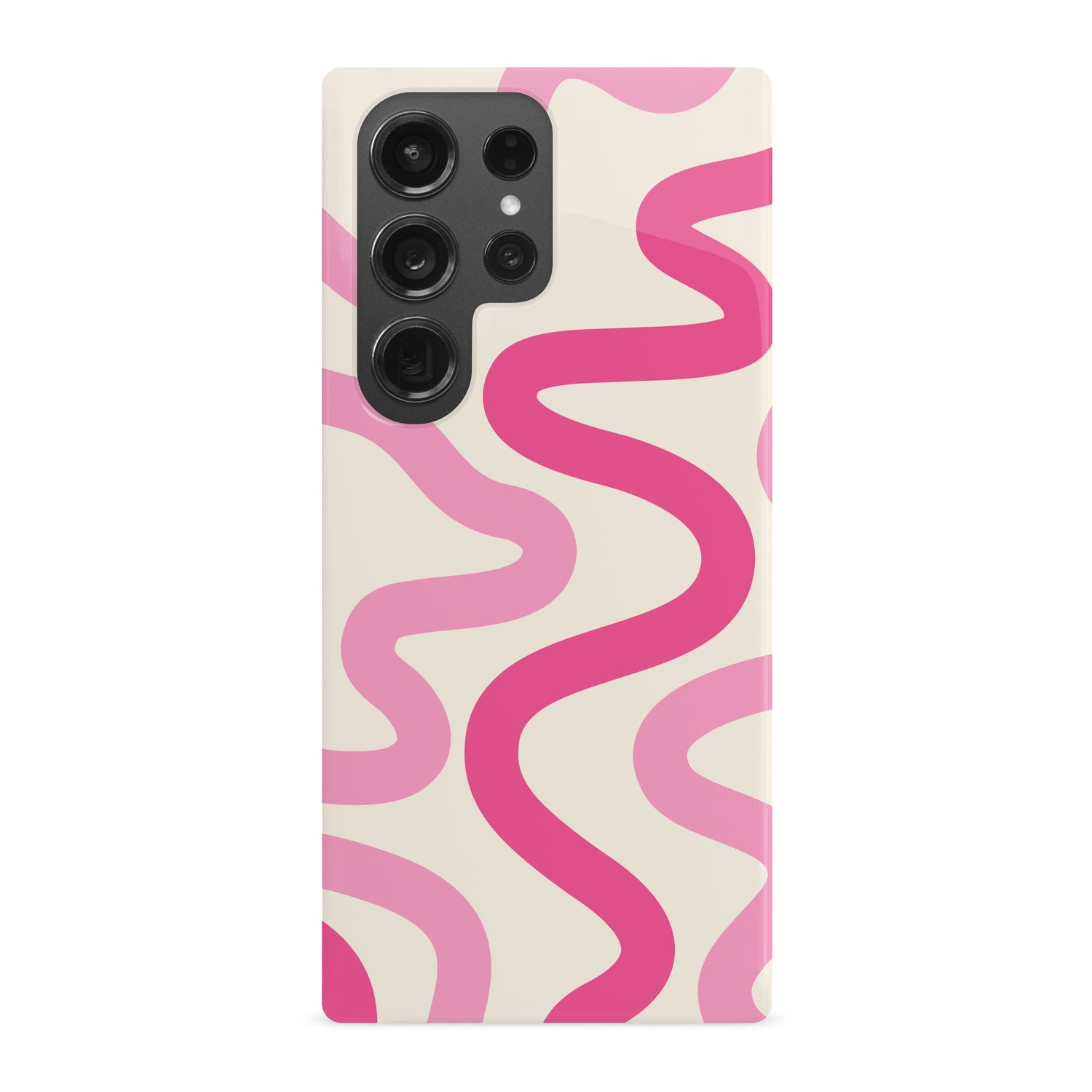 Pink Swirl Abstract Wavy Pattern Print Case Samsung Galaxy S23 Ultra Phone Case