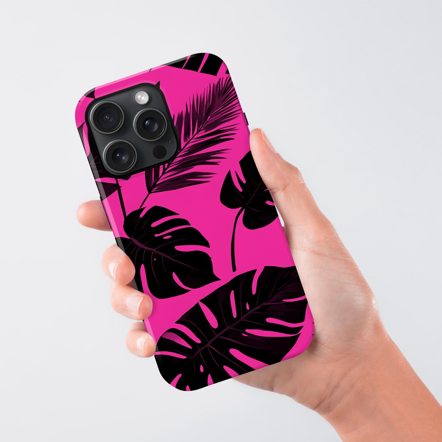 Hot Pink Tropical Print Phone Case Phone Case