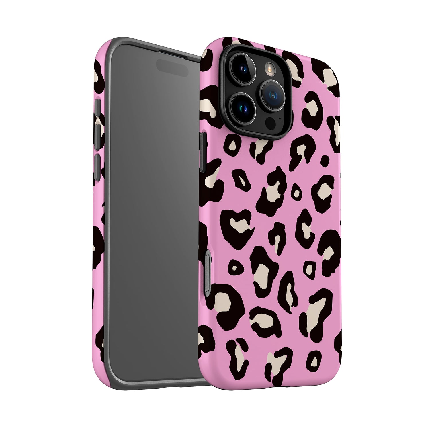 Pink Vibes Leopard Print Case iPhone 16 Pro Phone Case