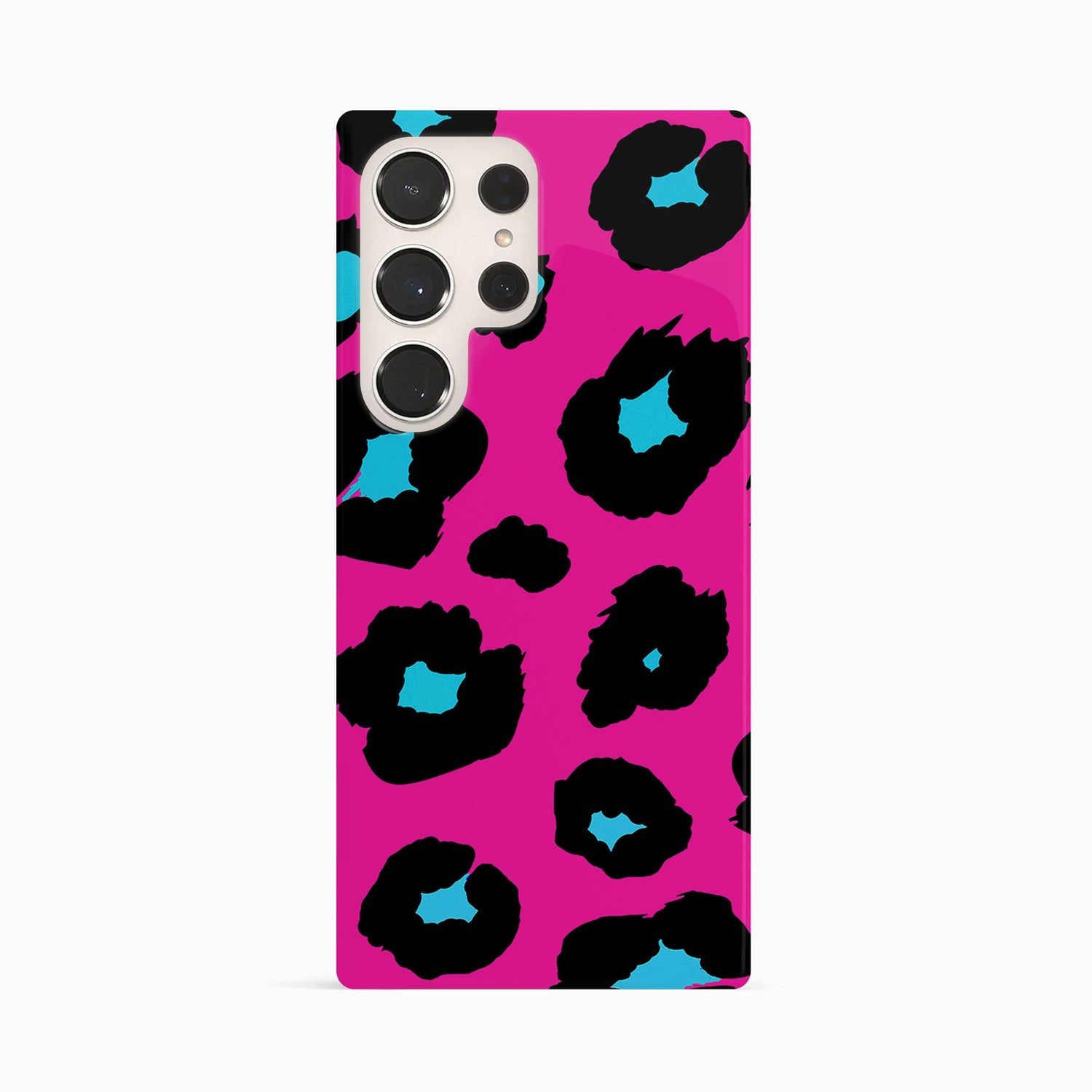 Pink Leopard Print Phone Case Samsung Galaxy S24 Ultra Phone Case