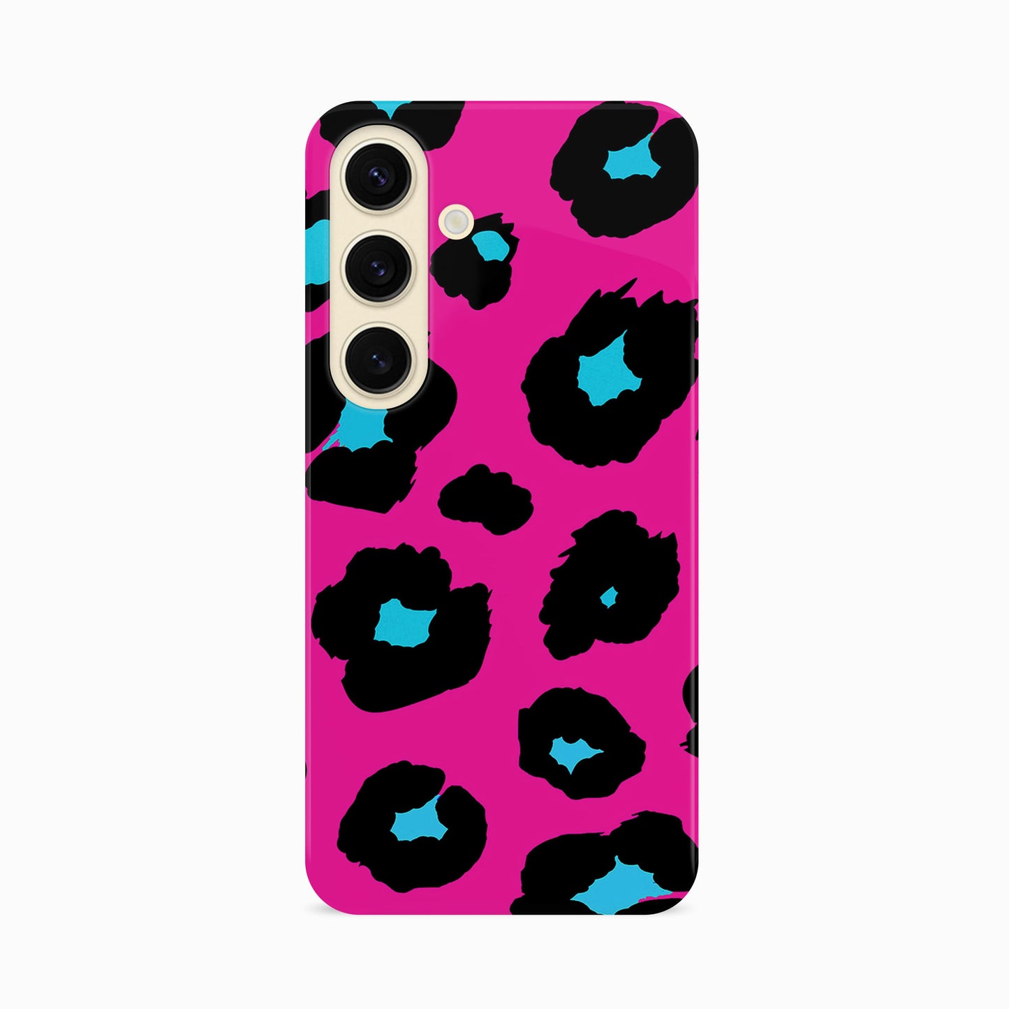 Pink Leopard Print Phone Case Samsung Galaxy S24 Phone Case