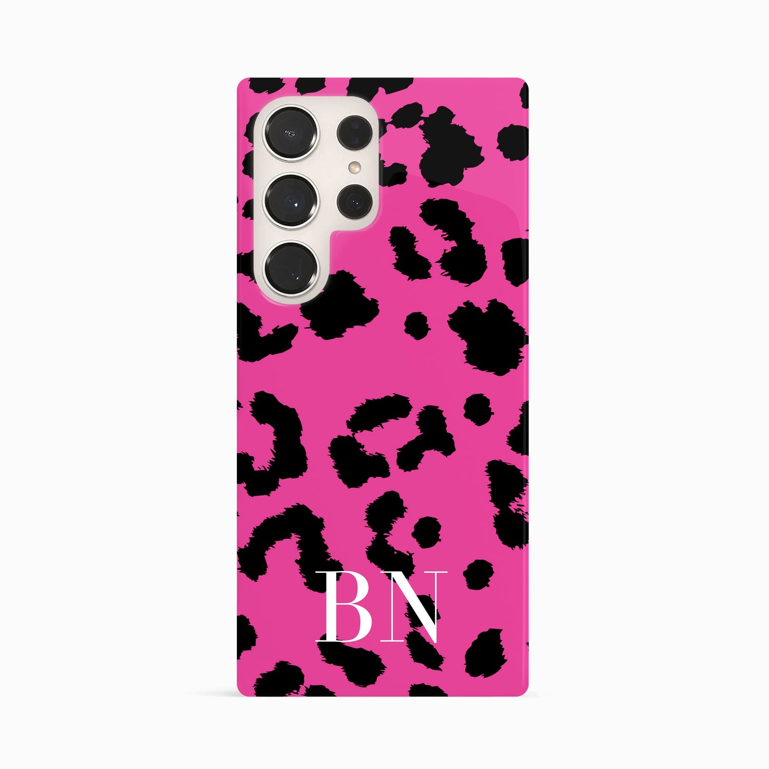 Hot Pink Leopard Print Phone Case Samsung Galaxy S23 Ultra Phone Case