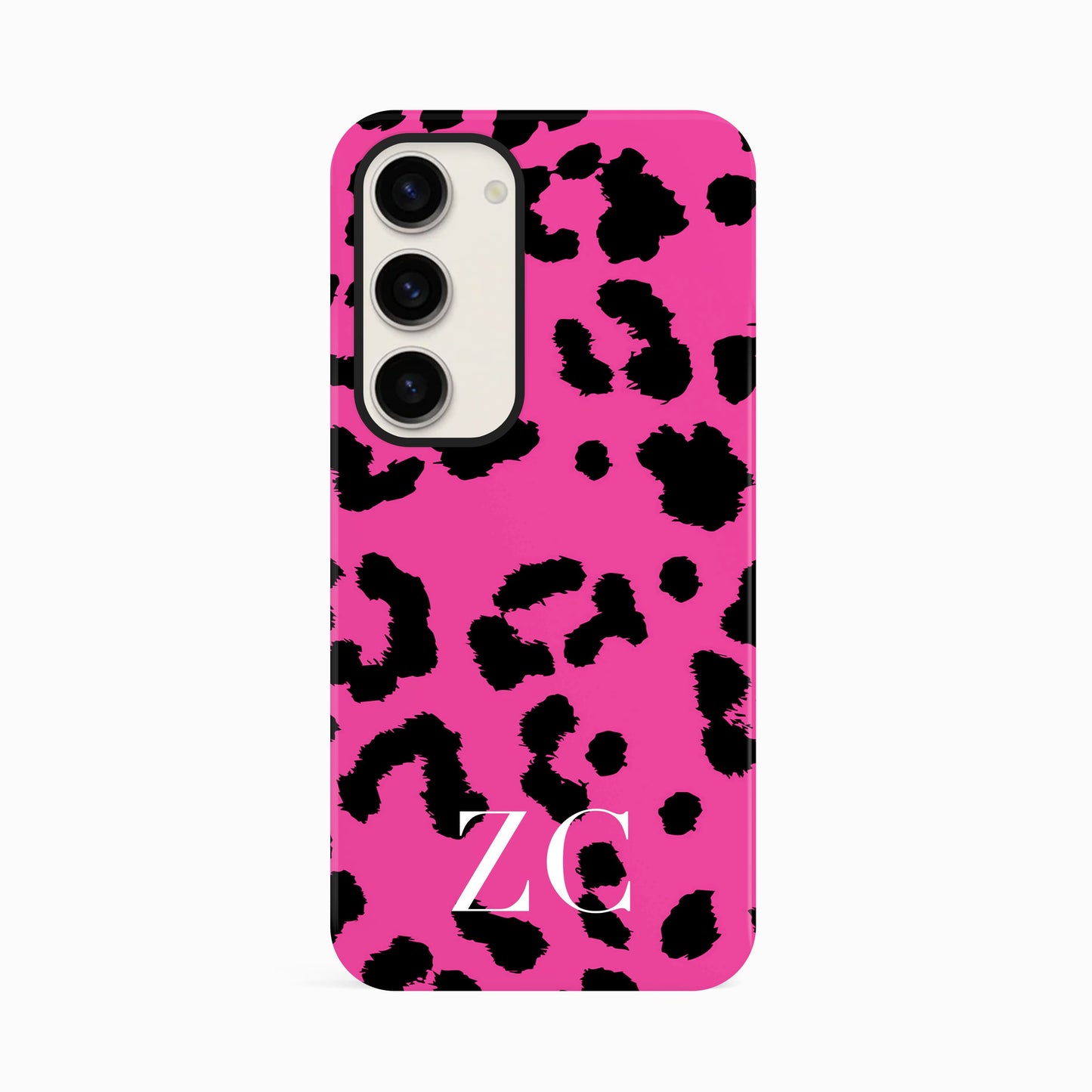 Hot Pink Leopard Print Phone Case Samsung Galaxy S23 Phone Case