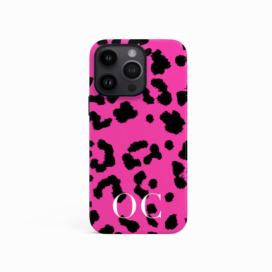 Hot Pink Leopard Print Phone Case iPhone 15 Phone Case