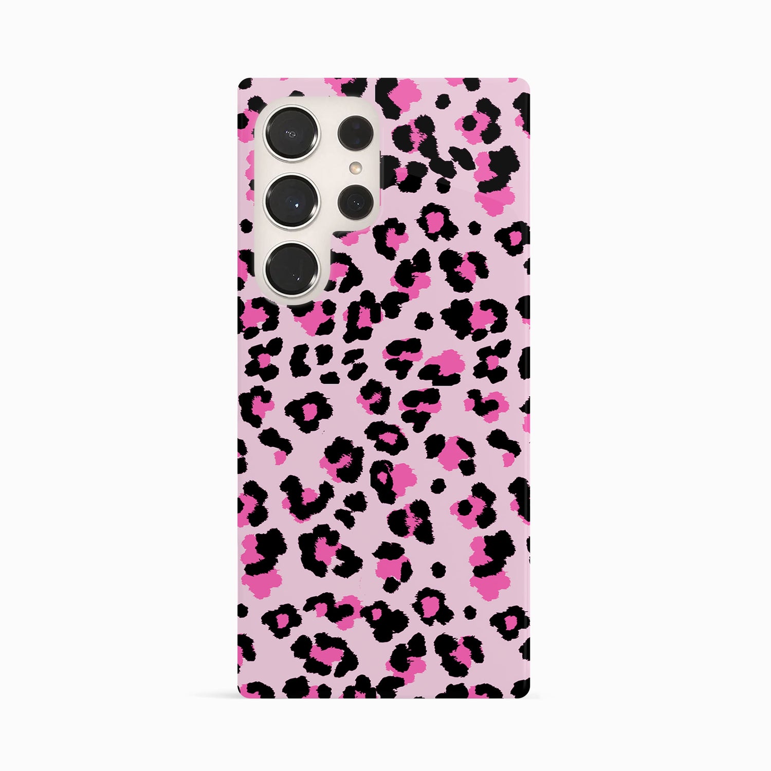 Pink Micro Leopard Print Pattern Case Samsung Galaxy S23 Ultra Phone Case