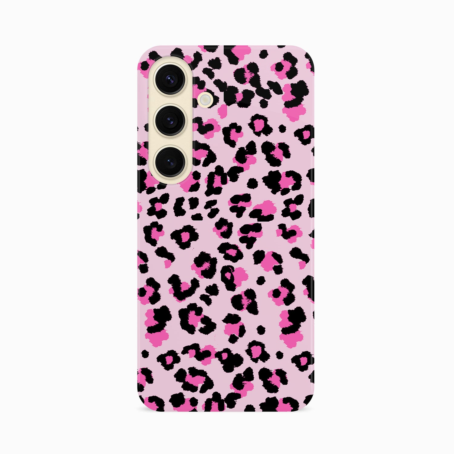 Pink Micro Leopard Print Pattern Case Samsung Galaxy S24 Phone Case