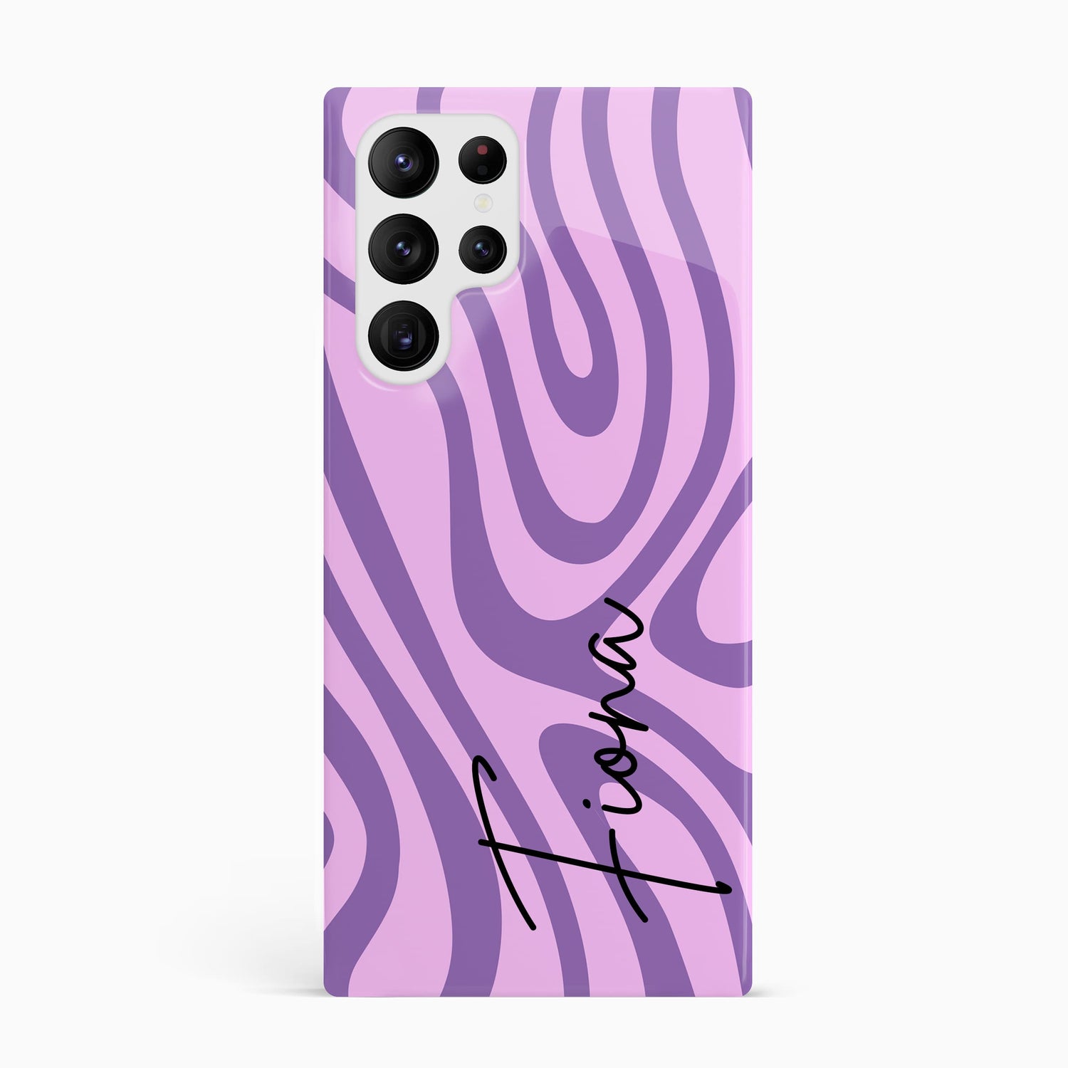 Personalised Purple Swirl Print Case Samsung Galaxy S23 Ultra Phone Case