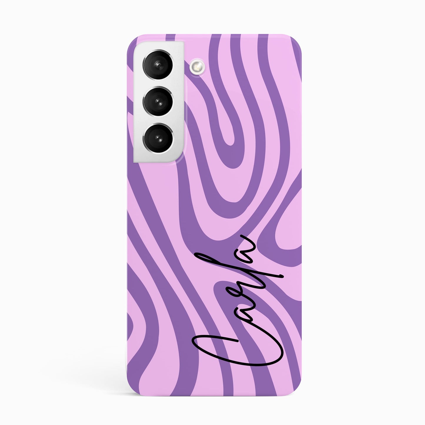 Personalised Purple Swirl Print Case Samsung Galaxy S23 Phone Case