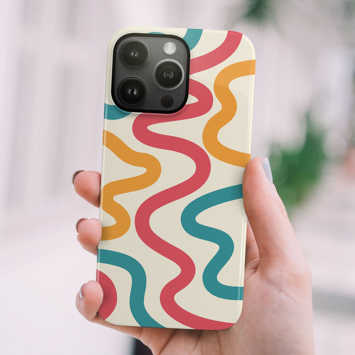 Wavy Primary Colours Abstract Pattern Case  Phone Case