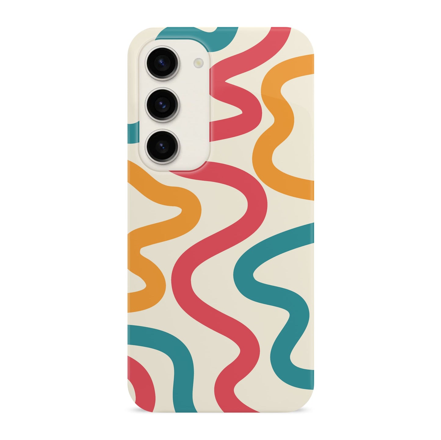 Wavy Primary Colours Abstract Pattern Case Samsung Galaxy S23 Phone Case